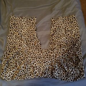 Leopard print harem pants